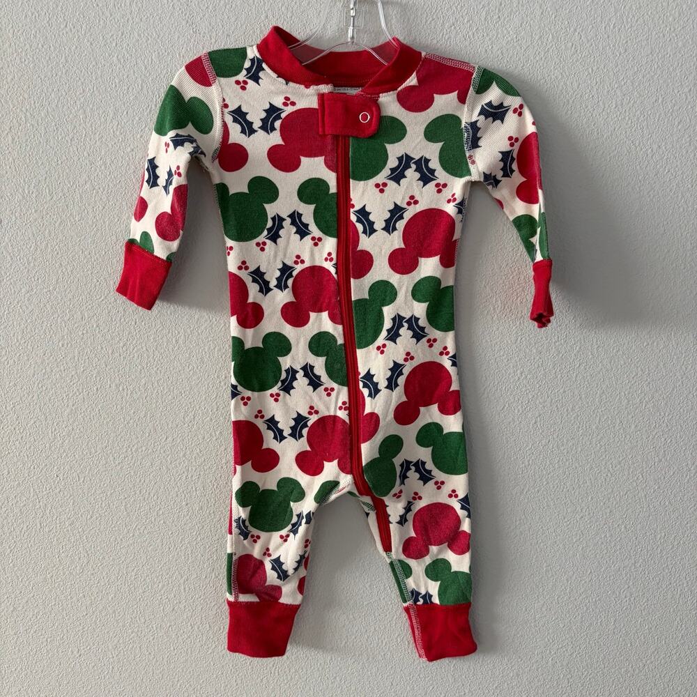 Hanna Andersson Disney Mickey Christmas Holiday Print Pajamas (6-12m)
